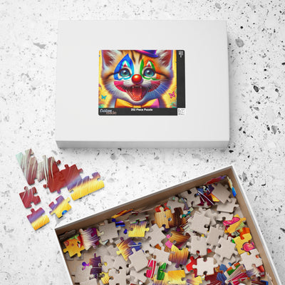 Colorful Clown Cat Puzzle – Fun Family Activity, Kids Gifts, Party Games, Home Decor, Entertainment