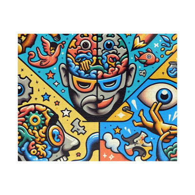 Brainy Art Puzzle for Adults, Colorful Brain-Themed Jigsaw Puzzle, Relaxing Activity, Creative Gift Idea, Mindful Fun