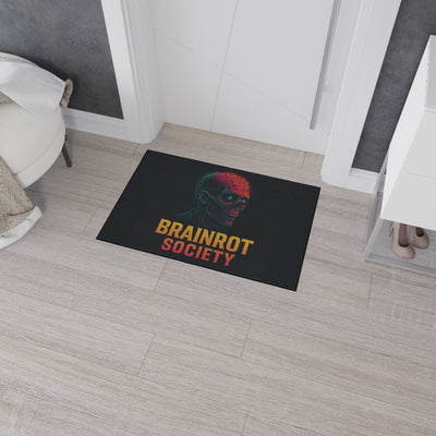 Heavy Duty Floor Mat - Brainrot Society Design, Durable welcome mat, Funny home decor, Gifts for Halloween, Unique office floor rug