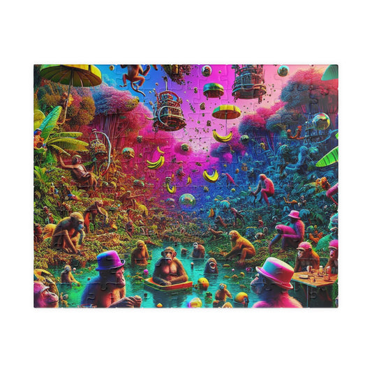 Vibrant Monkeys Jungle Puzzle - 110-1014 Piece, Perfect for Family Fun, Gifts, Game Nights, Home Decor, Mindfulness Activities