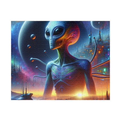 Digital Alien In Futuristic Landscapes V1 Puzzle (110, 252, 520, 1014-piece)