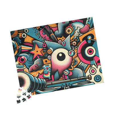 Colorful Art Puzzle for Family Fun, Unique Gift, Indoor Activity, Brain Teaser, Creative Mind Challenge