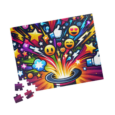 Vibrant Emoji Puzzle – 110, 252, 520, 1014-Piece Jigsaw, Fun Family Activity, Gift for Kids and Adults, Game Night, Decorative Art