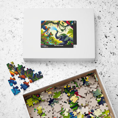 Vibrant Jungle Puzzle - 110-1014 Pieces, Colorful Nature Artwork, Great Gift for Animal Lovers, Family Fun, Educational Activity