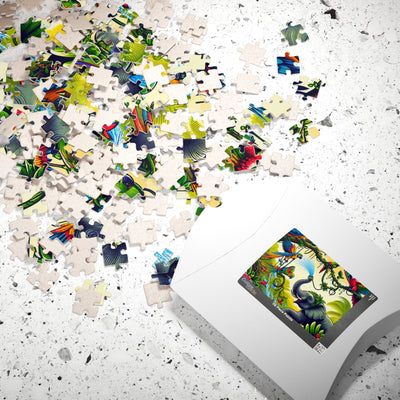 Vibrant Jungle Puzzle - 110-1014 Pieces, Colorful Nature Artwork, Great Gift for Animal Lovers, Family Fun, Educational Activity