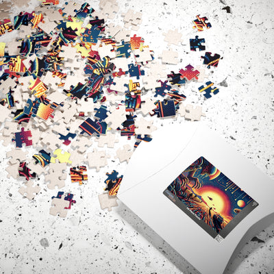 Digital Alien In Minimalist Horror V1 Puzzle (110, 252, 520, 1014-piece)