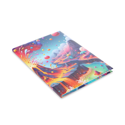 Colorful Fantasy Volcano Hardcover Notebook - Vibrant Volcano Design, Journal for Creativity, Gift for Students, Artists, and Dreamers