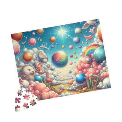 Colorful Rainbow Puzzle Adventure - 110, 252, 520, 1014-piece, Whimsical Art, Gift for Puzzle Lovers, Family Fun