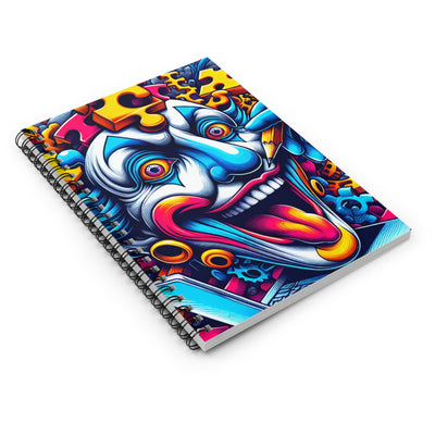 Vibrant Art Spiral Notebook - Ruled Line, Colorful Notepad for Journaling, Gift for Artists, School Supplies, Unique Sketchbook