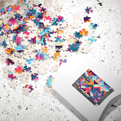 Colorful Vibrant Scene Puzzle - Fun Family Activity, Unique Gift, Artsy Home Decor, Mind-Bending Challenge, 110-1014 Pieces