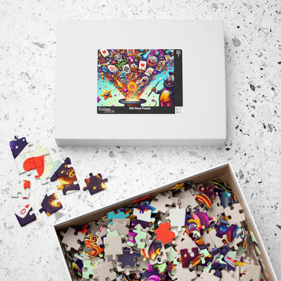 Magic-Themed Jigsaw Puzzle, Fun Family Game, Colorful Art Puzzle, Gift for Kids, Brain Teaser for Adults, Holiday Activity