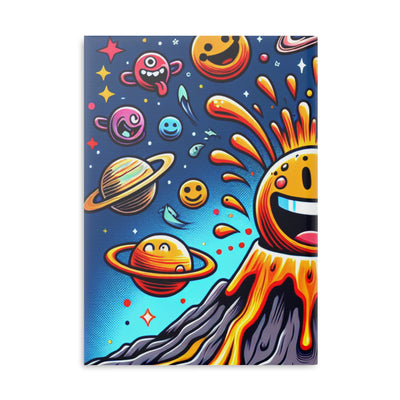 Vibrant Hardcover Notebook, Cute Journal, Cosmic Planner, Colorful Sketchbook, Fun School Supplies, Gift for Kids, Creative Writing