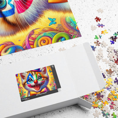 Colorful Clown Cat Puzzle – Fun Family Activity, Kids Gifts, Party Games, Home Decor, Entertainment