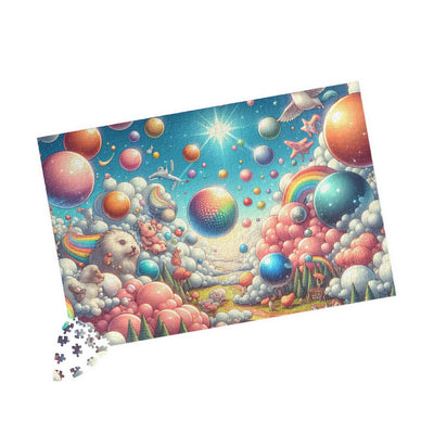 Colorful Rainbow Puzzle Adventure - 110, 252, 520, 1014-piece, Whimsical Art, Gift for Puzzle Lovers, Family Fun