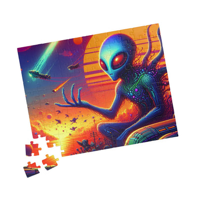 Digital Alien In Meme Mashups V1 Puzzle (110, 252, 520, 1014-piece)