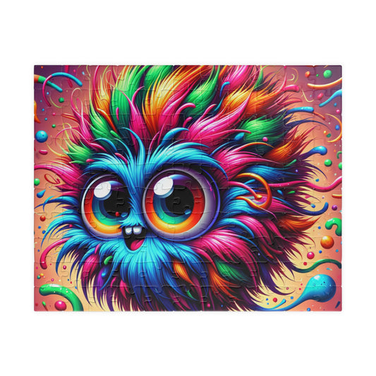 Colorful Monster Puzzle: Fun Art for Family Game Night, Unique Gift for Kids, Home Decor, Brain Teaser