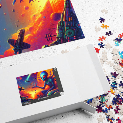 Digital Alien In Meme Mashups V1 Puzzle (110, 252, 520, 1014-piece)