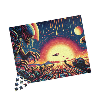 Digital Alien In Minimalist Horror V1 Puzzle (110, 252, 520, 1014-piece)