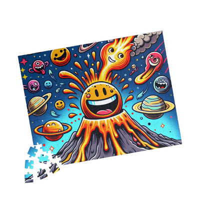 Colorful Volcano Puzzle - Fun Family Activity, Educational Gift, Stress Relief, Home Decor, Game Night