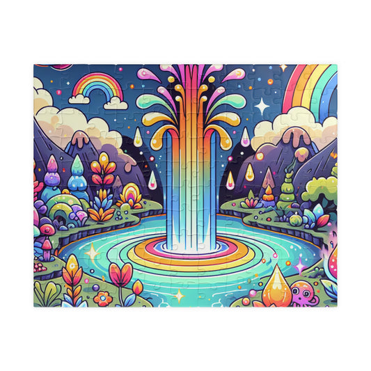 Vibrant Rainbow Puzzle - 110, 252, 520, 1014-piece, Colorful Artwork, Family Activity, Gift for All Ages, Home Decor, Mindfulness