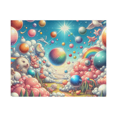Colorful Rainbow Puzzle Adventure - 110, 252, 520, 1014-piece, Whimsical Art, Gift for Puzzle Lovers, Family Fun