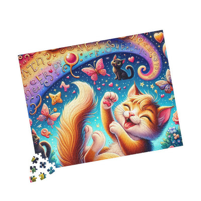 Cat-Themed Puzzle - Fun for Family Game Night, Gift for Cat Lovers, Colorful Artwork, Relaxation Activity, 110-1014 Pieces