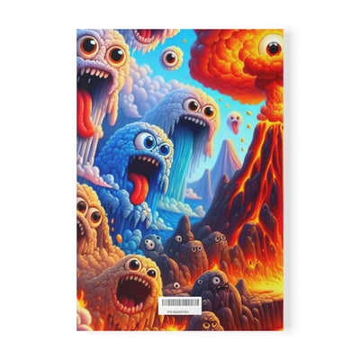 Vibrant Monster-Themed Softcover Notebook | A5 Journal for Creatives, Kids, Gift Ideas, Art Sketchbook, Fun Writing Companion