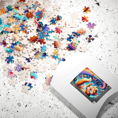 Cat-Themed Puzzle - Fun for Family Game Night, Gift for Cat Lovers, Colorful Artwork, Relaxation Activity, 110-1014 Pieces
