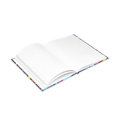 Psychedelic Hardcover Notebook, Creative Journal, Unique Sketchbook, Gift for Artists, Colorful Puzzle Cover, Fun Writing Accessory