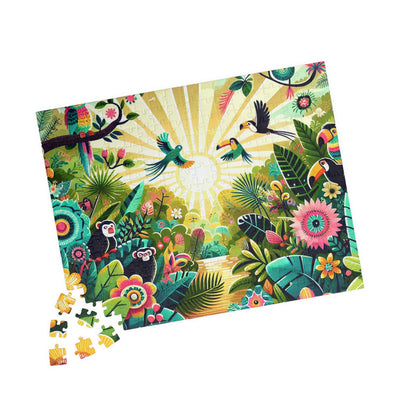Vibrant Nature Scene Puzzle - 110, 252, 520, 1014-piece, Eco-Friendly Game, Family Fun, Home Decor, Gift for Nature Lovers