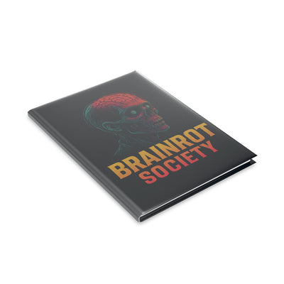 Skull-Themed Hardcover Notebook - Brainrot Society, Journal, Sketchbook, Creative Writing, Gift for Students