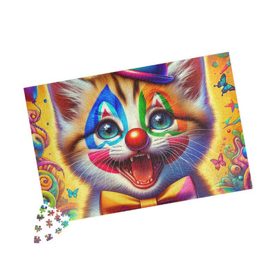 Colorful Clown Cat Puzzle – Fun Family Activity, Kids Gifts, Party Games, Home Decor, Entertainment
