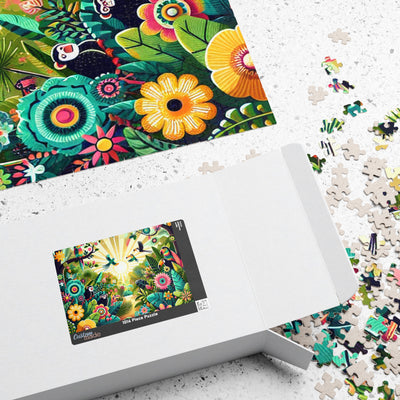 Vibrant Nature Scene Puzzle - 110, 252, 520, 1014-piece, Eco-Friendly Game, Family Fun, Home Decor, Gift for Nature Lovers