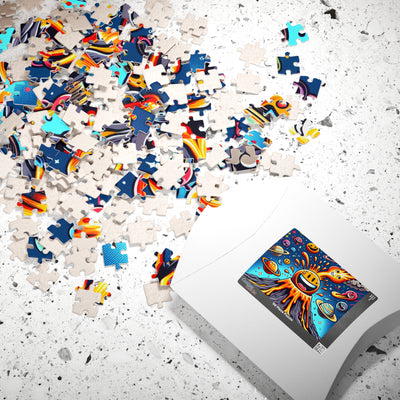 Colorful Volcano Puzzle - Fun Family Activity, Educational Gift, Stress Relief, Home Decor, Game Night