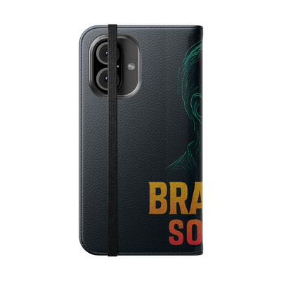 Stylish Flip Cases for Brainrot Society Fans, Phone Wallet, Unique Gift for Gamers, Trendy Accessories for Halloween, Gothic Decor