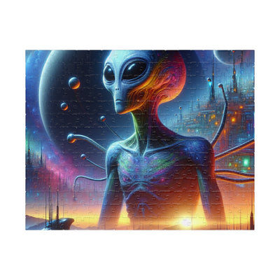 Digital Alien In Futuristic Landscapes V1 Puzzle (110, 252, 520, 1014-piece)