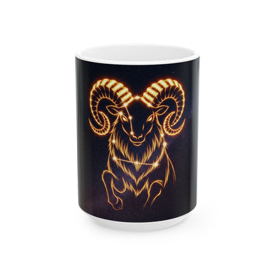 Astrological Ram Ceramic Mug - Zodiac Aries Coffee Cup, Horoscope Gift, Astrology Lover, Birthday Present, Office Mug