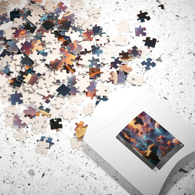 Digital Tiger In Alien Wildlife V2 Puzzle (110, 252, 520, 1014-piece)