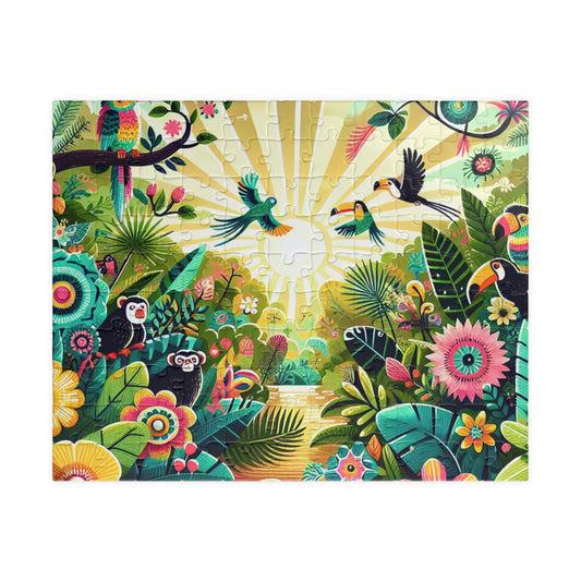 Vibrant Nature Scene Puzzle - 110, 252, 520, 1014-piece, Eco-Friendly Game, Family Fun, Home Decor, Gift for Nature Lovers
