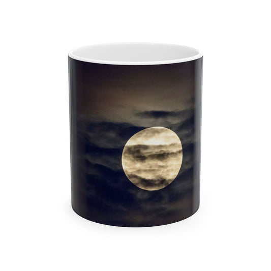 Moonlit Night Ceramic Mug | Coffee Cup for Stargazers, Unique Gift for Space Lovers & Anyone Who Enjoys Nighttime Vibes