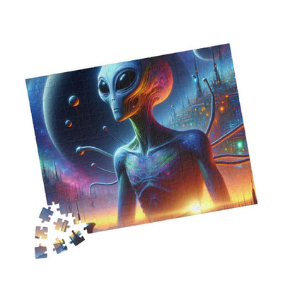 Digital Alien In Futuristic Landscapes V1 Puzzle (110, 252, 520, 1014-piece)