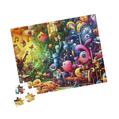 Colorful Whimsical Puzzle - 110, 252, 520, 1014-Piece, Fun Family Activity, Gift Idea, Bright Decor, Unique Home Entertainment