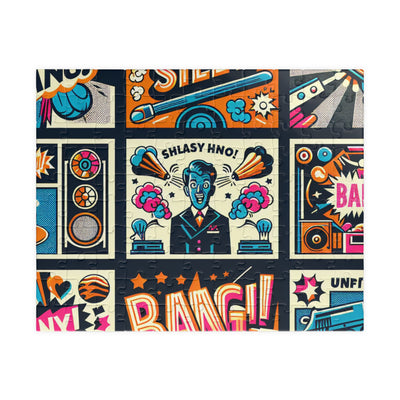 Colorful Retro Graphic Puzzle – Fun Family Game, Unique Gift, Home Decor, Art Prints, Brain Teaser