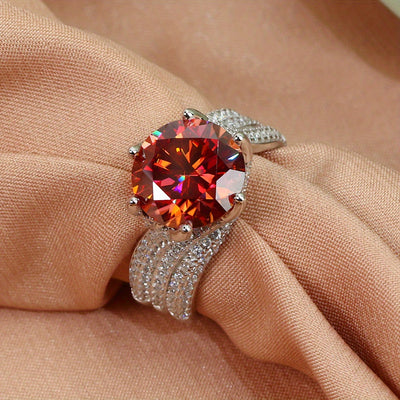 3ct/5ct Moissanite 925 Sterling Silver Inlaid Luxurious Ring for Engagement, Wedding, Evening Party, and Official Occasions For Women