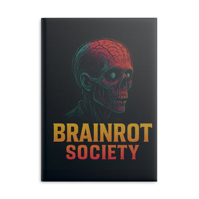 Skull-Themed Hardcover Notebook - Brainrot Society, Journal, Sketchbook, Creative Writing, Gift for Students