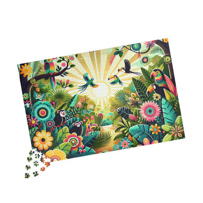 Vibrant Nature Scene Puzzle - 110, 252, 520, 1014-piece, Eco-Friendly Game, Family Fun, Home Decor, Gift for Nature Lovers