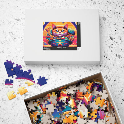 Digital Cat In Fantasy Food Characters V2 Puzzle (110, 252, 520, 1014-piece)