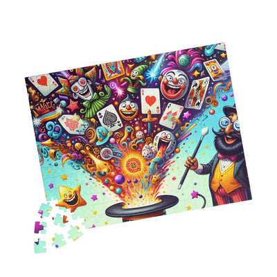 Magic-Themed Jigsaw Puzzle, Fun Family Game, Colorful Art Puzzle, Gift for Kids, Brain Teaser for Adults, Holiday Activity