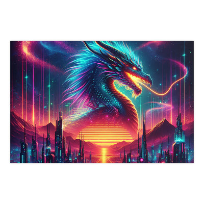 Vibrant Fantasy Dragon Poster, Matte Art Print for Home Decor, Wall Art for Gamers, Gift for Fantasy Lovers, Magical Wall Decor