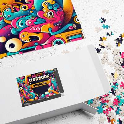 Colorful Puzzle with Whimsical Design, Fun Family Activity, Gift for Kids, Brain Teaser, Collectible Art Puzzle